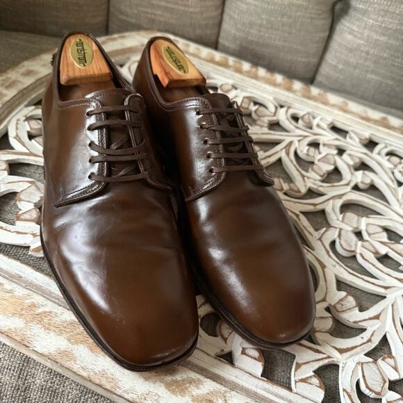 Salvatore Ferragamo Brown Leather Oxford Shoes Men’s 8.5 D
